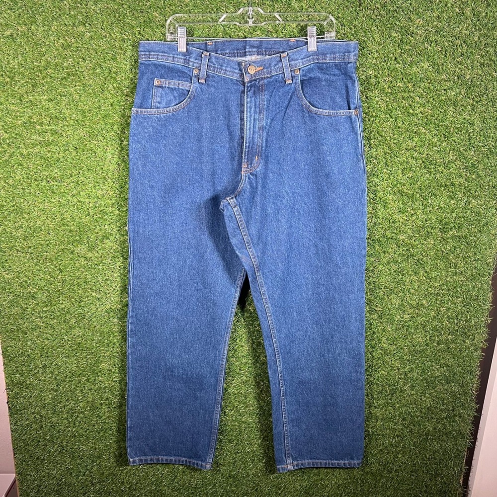 Vintage KEY Jeans Mens W36 L29 Dark Wash‎ Straight Fit Denim Casual Pants